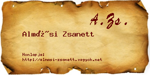 Almási Zsanett névjegykártya
