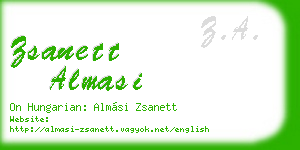 zsanett almasi business card